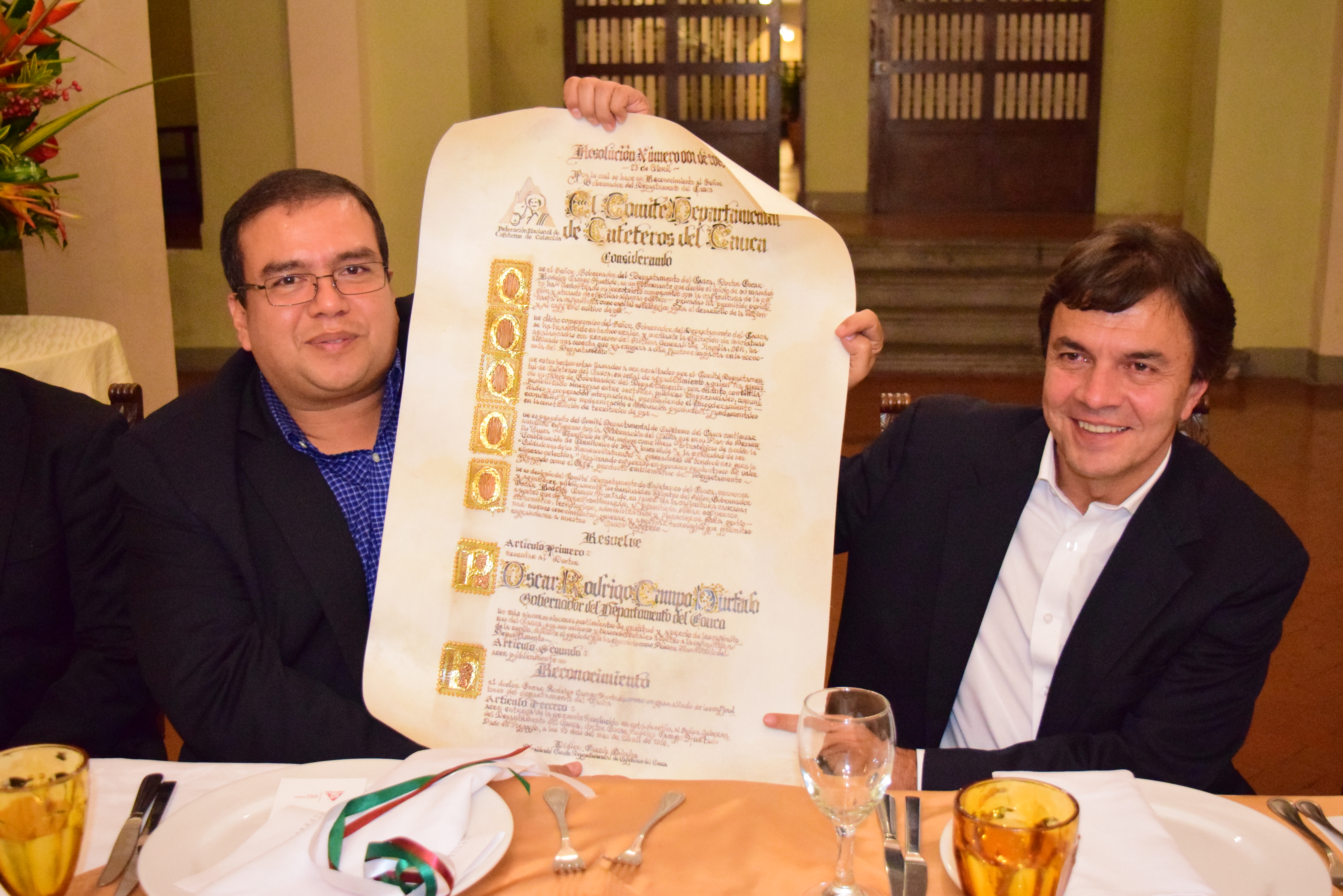 Comité de Cafeteros del Cauca destaca el compromiso del Gobernador en fortalecimiento de la Caficultura de la Región