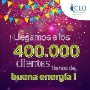 La COMPAÑIA ENERGETICA DE OCCIDENTE “C.E.O” LLEGÓ A LOS 400.000 CLIENTES EN EL CAUCA