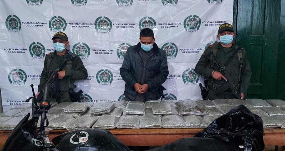 Un cargamento de marihuana fue incautado en Jambaló (Cauca).