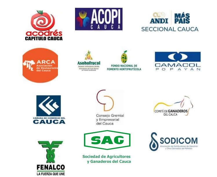 Gremios Empresariales del Cauca resaltan A los Promotores del Paro Nacional, hacemos un llamado a la Sensatez para no continuar Afectando a la Ciudadanía, y a un Sector Productivo que desde su rol Aporta como Generador de Empleo y Desarrollo Social y Económico del Departamento