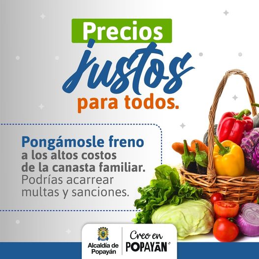 No especule en precios, pongámosle freno a los altos costos de la canasta familia