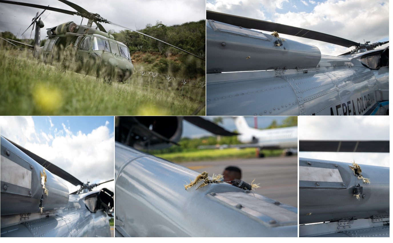 Aterriza de emergencia en Cúcuta tras atentado el Helicóptero en el que viajaba Duque