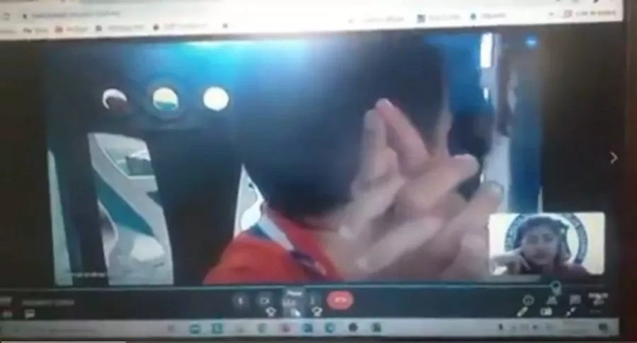 Ladrón irrumpió en casa cuando niño estaba en clase virtual, y quedó grabado