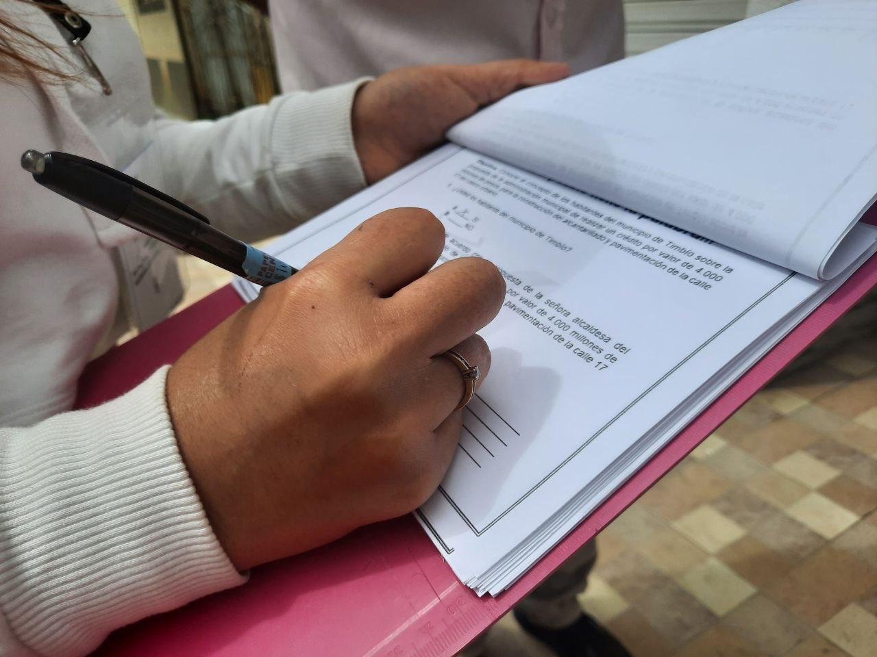 ENCUESTA DECIDE CONSTRUCCION DE PAVIMENTO Y ALCANTARILLADO EN TIMBIO