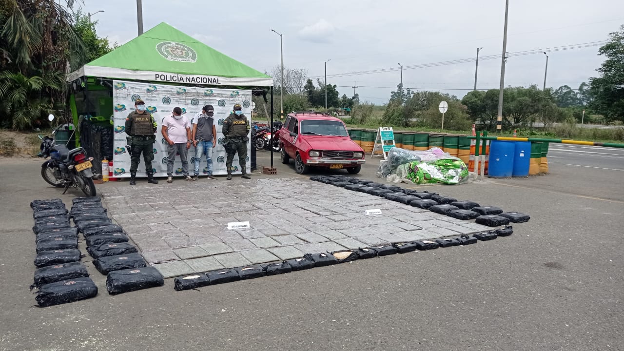 MEDIA TONELADA DE MARIHUANA FUE INCAUTADA POR LAS AUTORIDADES AL NORTE DEL DEPARTAMENTO DEL CAUCA