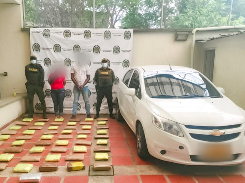 Dos personas fueron capturadas en Guachené por porte de estupefacientes