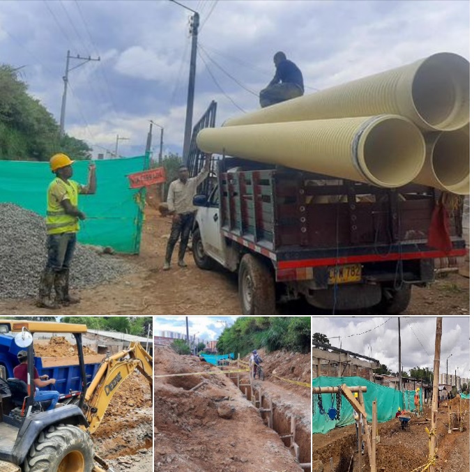 286 metros de tubería para cambio de alcantarillado de 16 pulgadas estrenara barrio Olivares del Norte