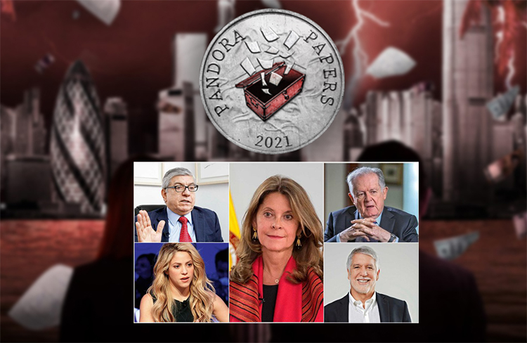 Envueltos Colombianos  en el escándalo de Pandora Papers