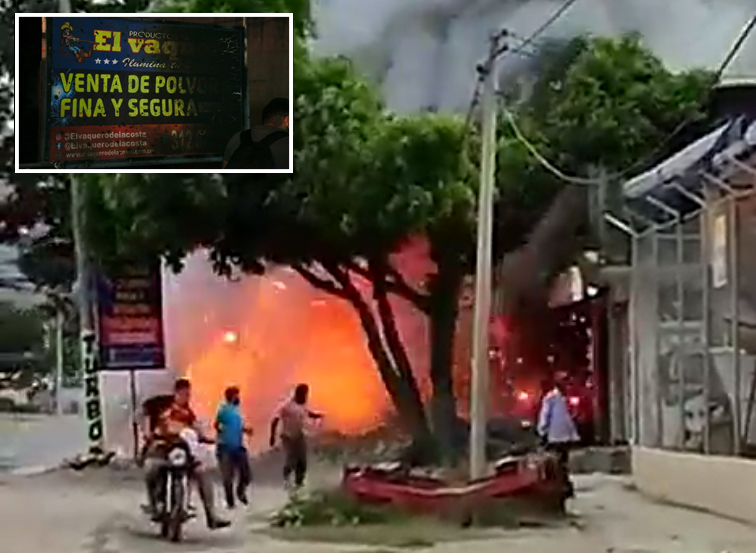 El Vaquero, ubicado en el sector La Lucha, en Santa Marta.  fábrica de pólvora dejó dos muertos