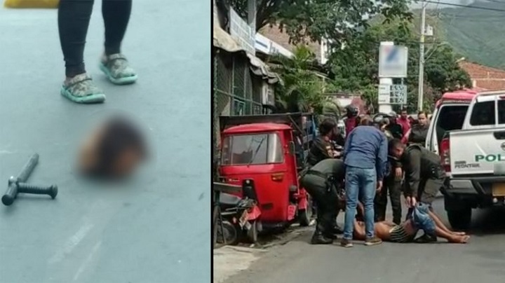 Un macabro suceso estremeció a los habitantes del municipio de Santa Fe de Antioquia, esto tras ver que una persona se paseaba con una cabeza humana entre sus manos.