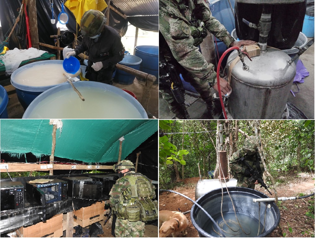 Ubicado laboratorio para el procesamiento de clorhidrato de cocaína avaluado en más de 7 millones de dólares