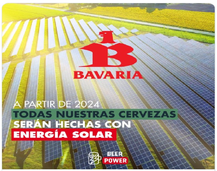 El 100% de las cervezas de Bavaria se elaborarán usando energía solar