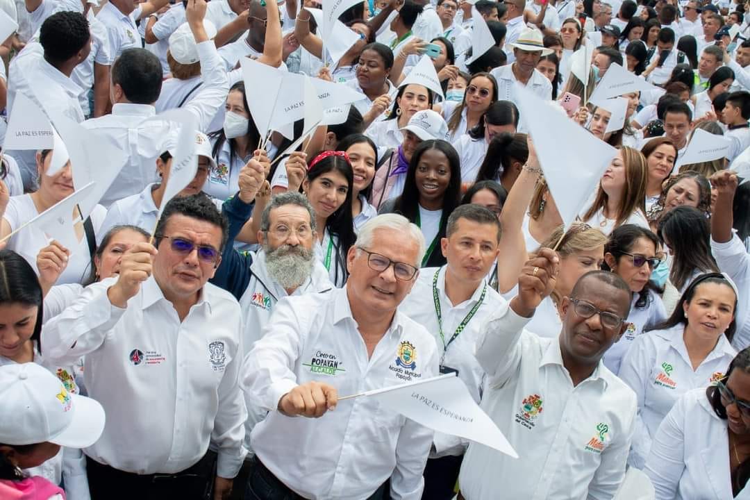 Contundente mensaje a los violentos en Popayán en marcha por la Paz