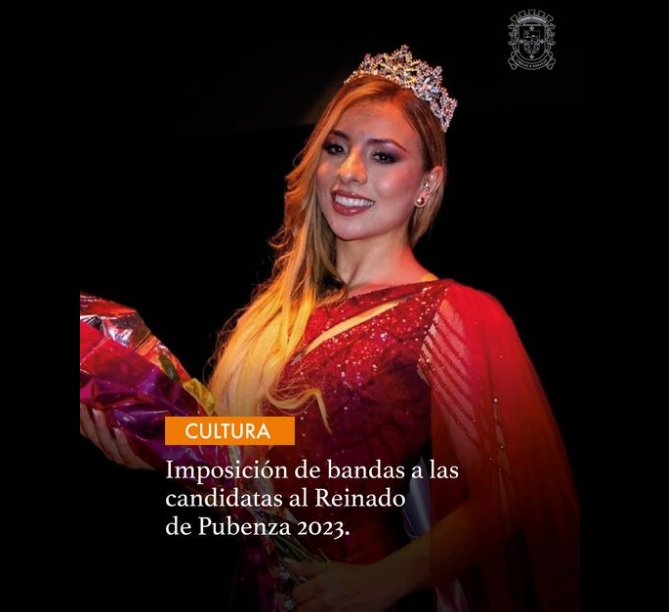 Se realizará la imposición de bandas a las 10 candidatas participantes del reinado en horas de la tarde del viernes 6 de enero , no te lo pierdas