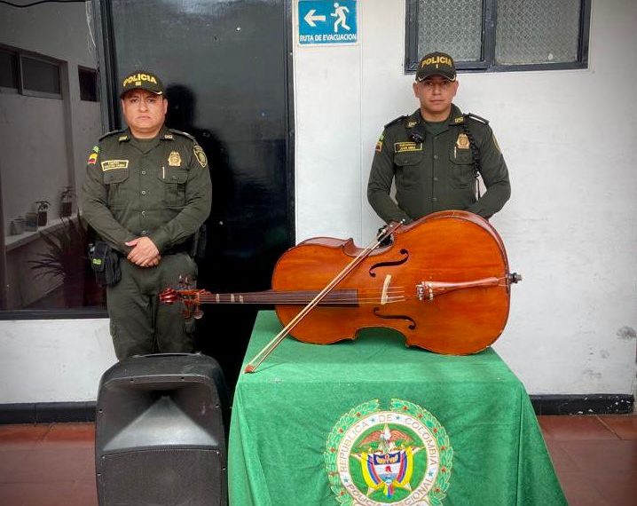 Instrumento musical hurtado de la casa de cultura de Timbío, fueron recuperados por la Policía Nacional.