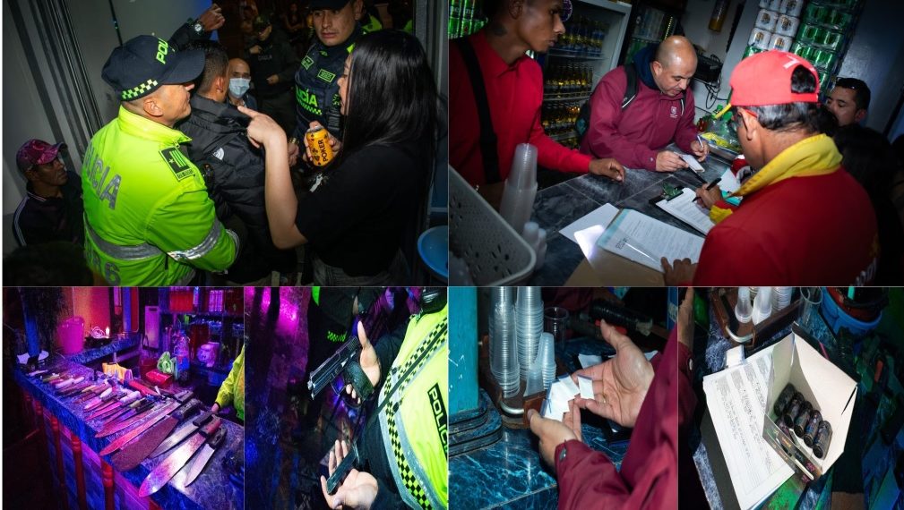 Establecimientos con menores de edad, armas y drogas descubiertos en impactante operativo en el Sur de Bogotá