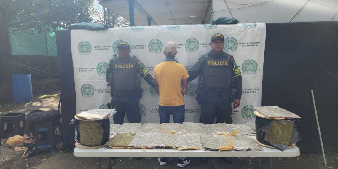 Persona capturada transportando 17.500 gramos de marihuana en un bus de servicio público