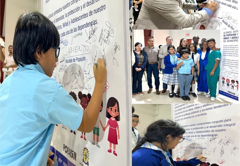 #Aapsa Informa Acueducto y Alcantarillado de Popayán firmó alianza por los niños y los adolescentes.