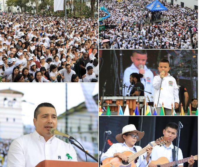 Miles de colombianos marchan exigiendo el fin de la violencia de grupos armados en el Cauca