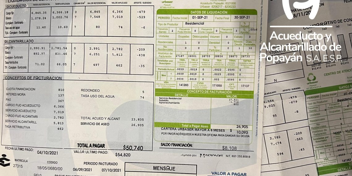 Acueducto y Alcantarillado de Popayán S.A E.S.P cuenta desde este 01 de noviembre con factura electrónica.