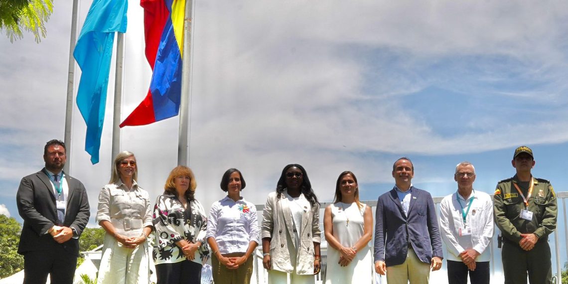 Por primera vez en Colombia se iza bandera de Naciones Unidas en la Zona Azul de la COP16