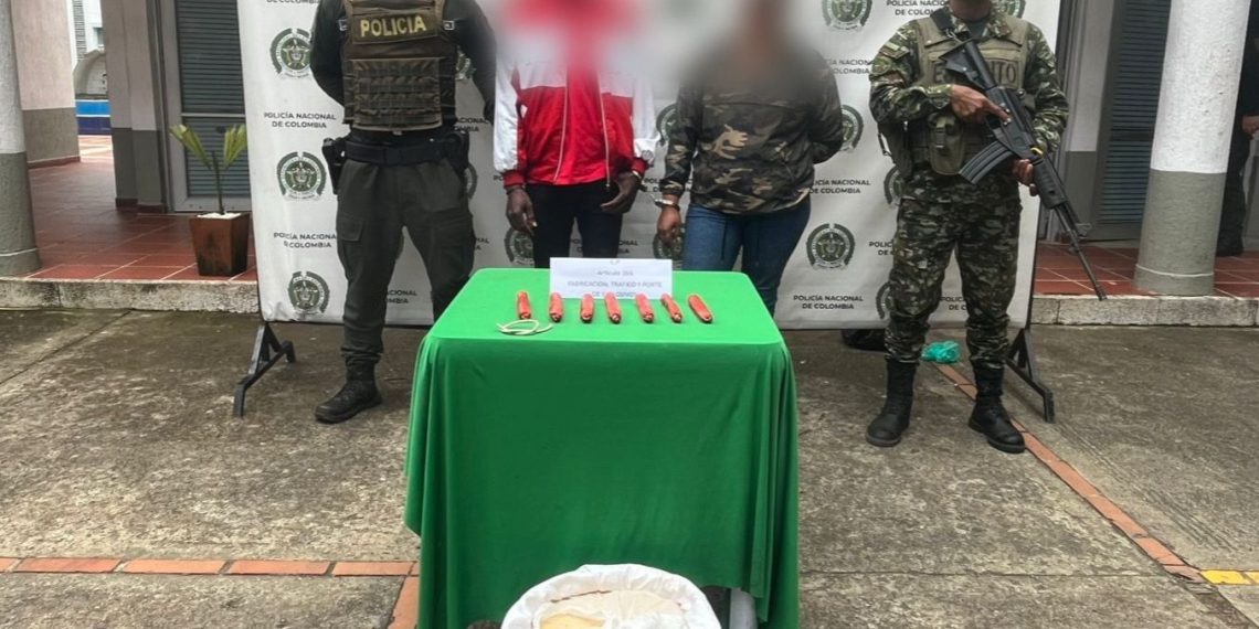 CAPTURADAS DOS PERSONAS CON EXPLOSIVOS EN VÍA QUE CONDUCE A TIMBA, CAUCA