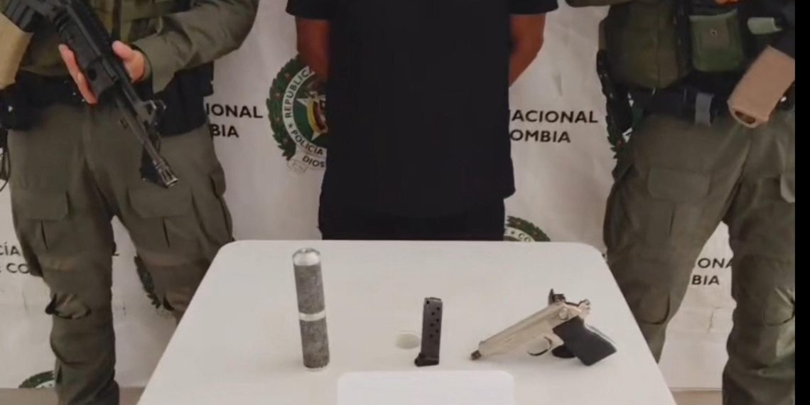 Capturado en flagrancia por porte ilegal de arma de fuego en El Bordo, Cauca